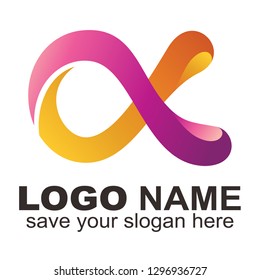 Abstract Logo Design Combination letter O and X - Vector