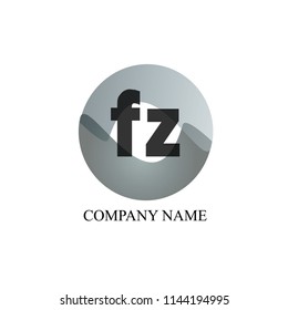 Abstract Logo Design Combinations Letter of f and z