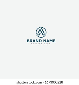 Abstract Logo Design Combinations Letter of A and A