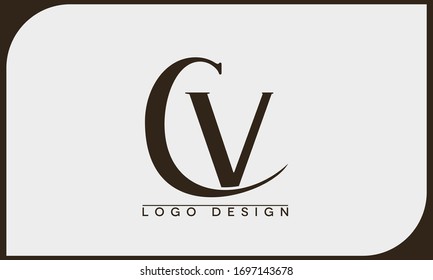 Combinaciones de diseño de logotipos abstractos Carta de C y V
