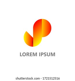 Combinaciones de diseño de logotipos abstractos Carta de J y P