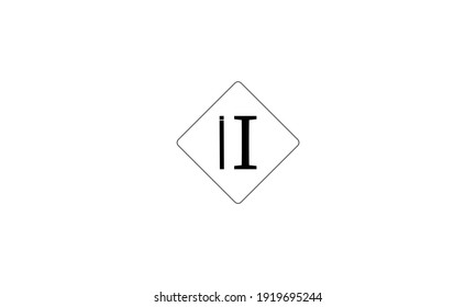 Abstract Logo Design Combinations Letter of I and I