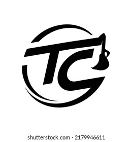 Abstract Logo Design Combinations Letter of T and C, CT or TC Letter Initial Logo Design, Vector Template.