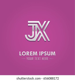 Abstract Logo Design Combinations Letter of  J and X