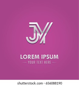 Abstract Logo Design Combinations Letter of  J and Y