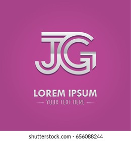 Abstract Logo Design Combinations Letter of  J and G