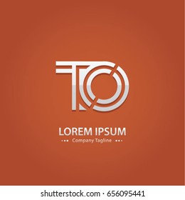 Abstract Logo Design Combinations Letter of  T and O