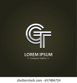 Abstract Logo Design Combinations Letter of  C and T