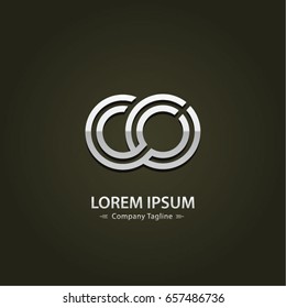 Abstract Logo Design Combinations Letter of  C and O