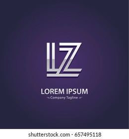 Abstract Logo Design Combinations Letter of  L and Z