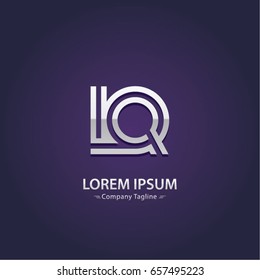 Abstract Logo Design Combinations Letter of  L and Q