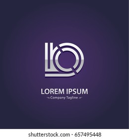Abstract Logo Design Combinations Letter of  L and O