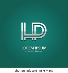 Abstract Logo Design Combinations Letter of  H and P