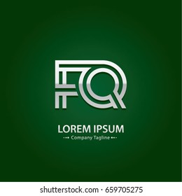 Abstract Logo Design Combinations Letter of  F and Q