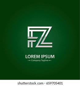 Abstract Logo Design Combinations Letter of  F and Z
