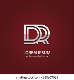 Abstract Logo Design Combinations Letter of  D and R