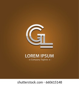 Abstract Logo Design Combinations Letter of  G and L