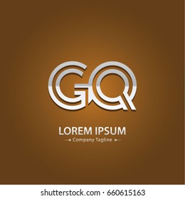 Abstract Logo Design Combinations Letter of  G and Q