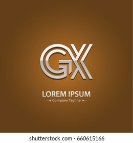Abstract Logo Design Combinations Letter of  G and X