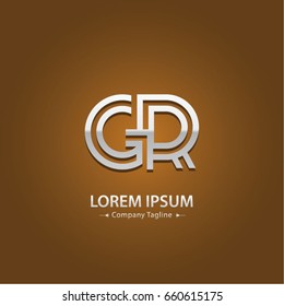 Abstract Logo Design Combinations Letter of  G and R