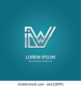 Abstract Logo Design Combinations Letter of I and Y