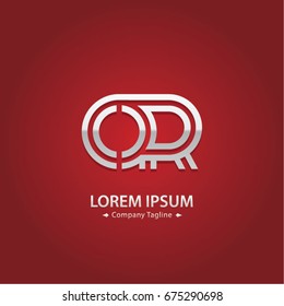 Abstract Logo Design Combinations Letter of  O and R