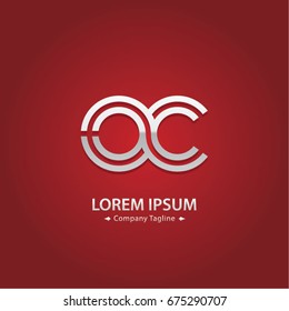 Abstract Logo Design Combinations Letter of  O and C