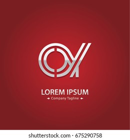 Abstract Logo Design Combinations Letter of  O and Y