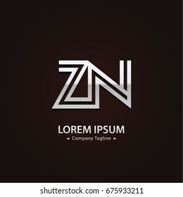 Abstract Logo Design Combinations Letter of  Z and N
