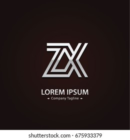 Abstract Logo Design Combinations Letter of  Z and X
