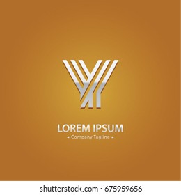 Abstract Logo Design Combinations Letter of Y and Y