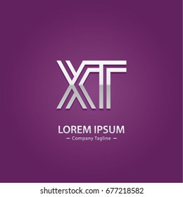 Abstract Logo Design Combinations Letter of X and T
