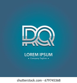 Abstract Logo Design Combinations Letter of  R and Q