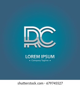 Abstrakte Logo-Design-Kombinationen Letter of R and C
