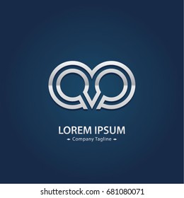 Abstract Logo Design Combinations Letter of Q and Q