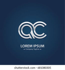 Abstract Logo Design Combinations Letter of Q and C
