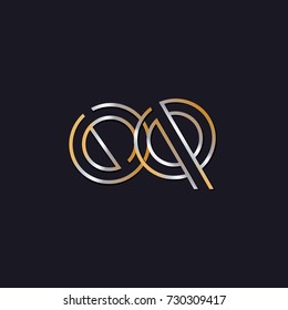 Abstract Logo Design Combinations Letter of o and q 
