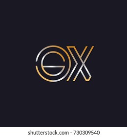 Abstract Logo Design Combinations Letter of o and x 