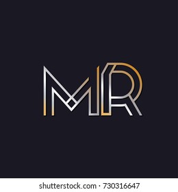 Abstract Logo Design Combinations Letter of M AND R