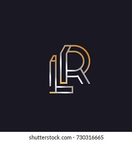 Abstract Logo Design Combinations Letter of l and r