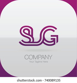Abstract Logo Design Combinations Letter of  S, U and G