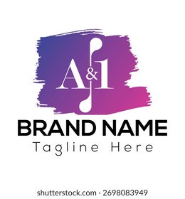 Abstract logo design concept features a modern vector icon as a symbol for business and technology with A1 Logo design template	