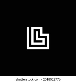Abstract Logo Design Concept, LB Letter Logo, Minimal Illustrated Vector 