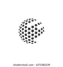 Abstract logo design concept in line art style