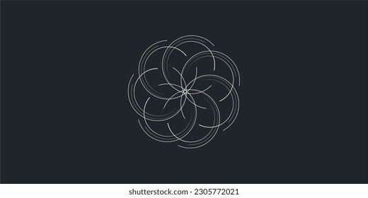 Abstract logo design concept.
modern splash and pattern logo.
abstract circle in an arranged form
