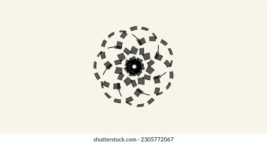 Resumen del concepto de diseño del logo.
moderno splash y logotipo de patrón.
círculo abstracto en forma ordenada