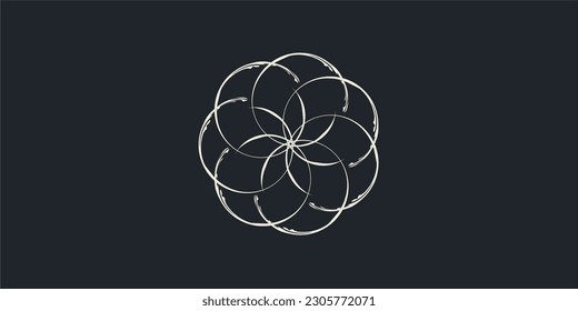 Abstract logo design concept.
modern splash and pattern logo.
abstract circle in an arranged form