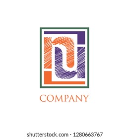 Abstract logo design concept on white background