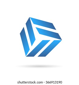Abstract logo design concept security it business icon element