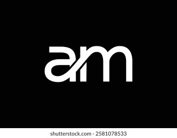 AM abstract logo design and creative logo